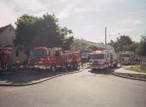 Stone Harbor and CMCH Engines side by side with lines running from both. This structure fire needed a lot of lines to suppress the fire