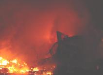 The whole building was a loss, but the surrounding properties were saved at this massive structure fire in 2003