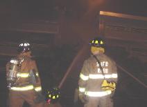 Firefighters took turns suppressing the massive fire