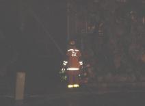 Side of the building when the flames started to die down